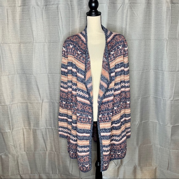 Lucky Brand Sweaters - Lucky Brand Jacquard Third Piece Cardigan